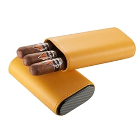 Burgos Yellow Leather Cigar Case